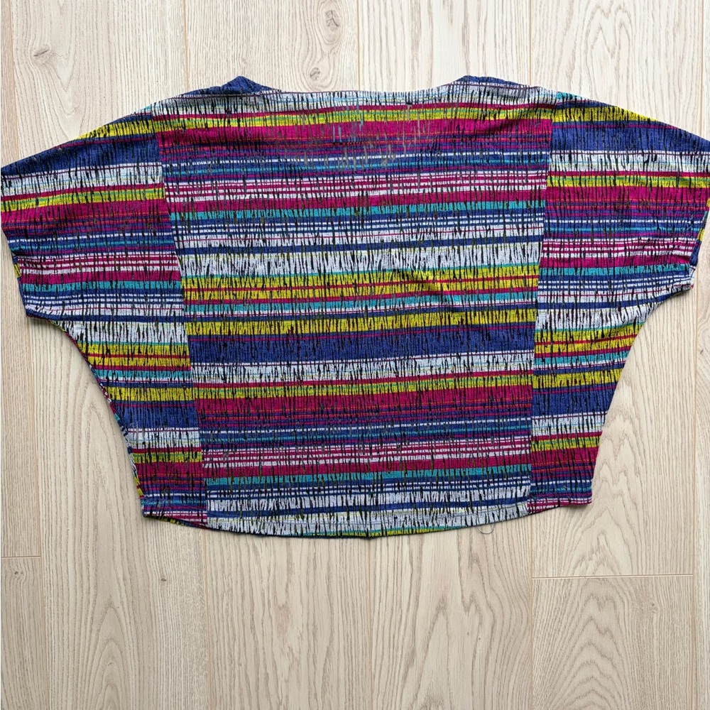 3/$20 Vintage H.I.P. Happening in the Present Multicolor Striped Knit Top Size L - Picture 4 of 4